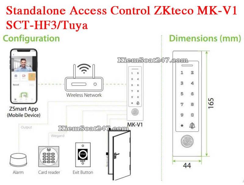 Access Control ZKteco MK-V1 SCT-HF3 Tuyal thong so