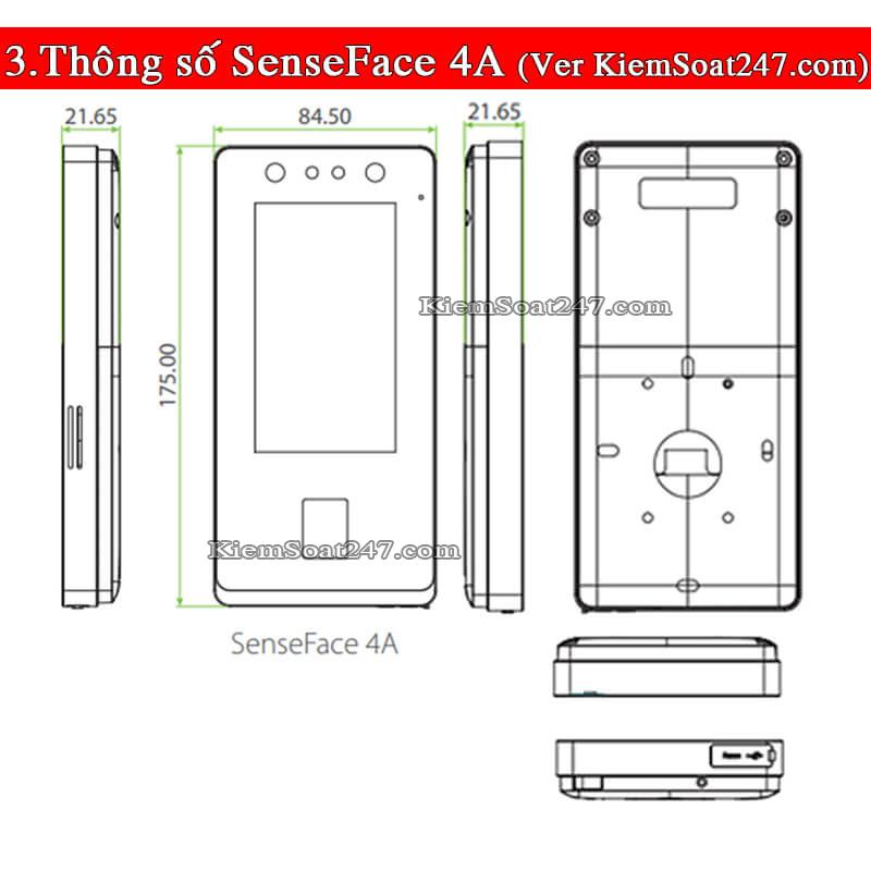 Standalone Access Control SenseFace 4A Kkuon mat may cham cong van tay the tu mat khau 2 5 Standalone Access Control SenseFace 4A Kkuon mat may cham cong van tay the tu mat khau